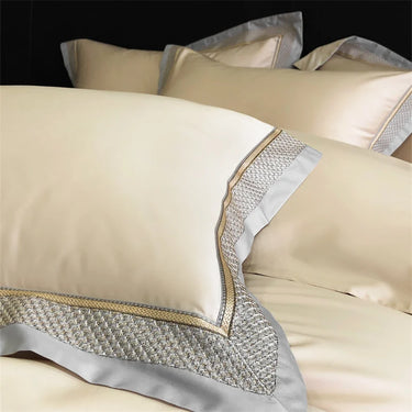 Modern Beige and Grey Bedding Collection - Luxurious 1000TC Egyptian Cotton Fabric